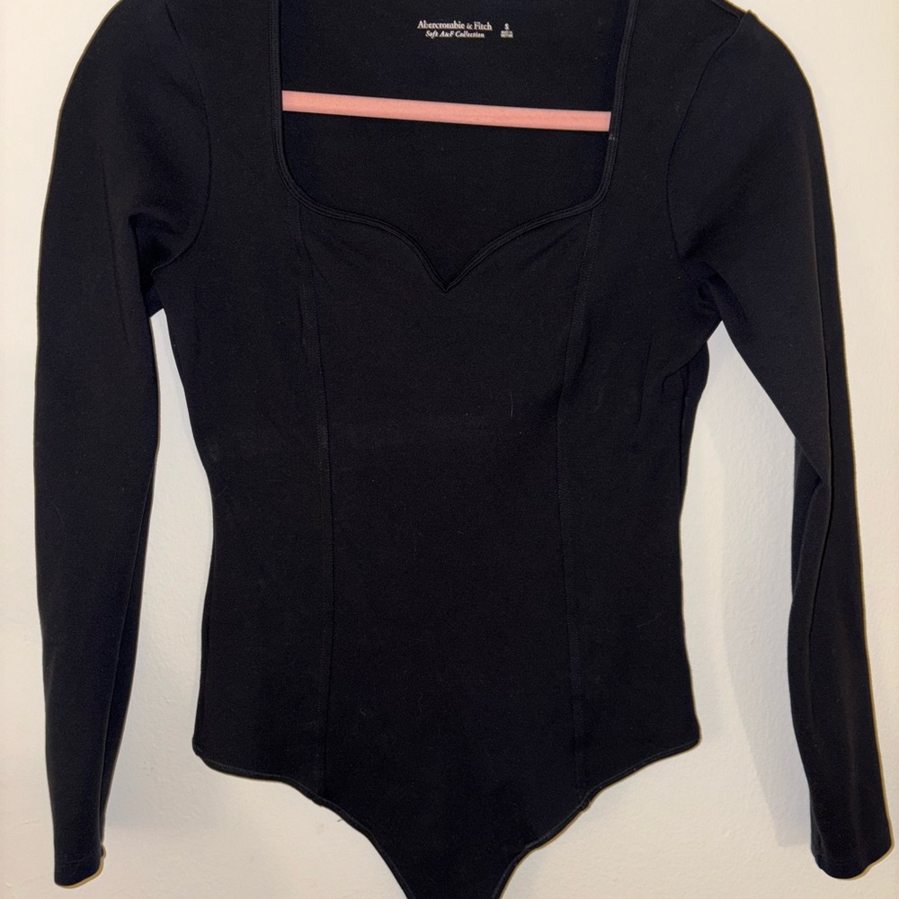 Abercrombie & Fitch Black Long Sleeve Bodysuit